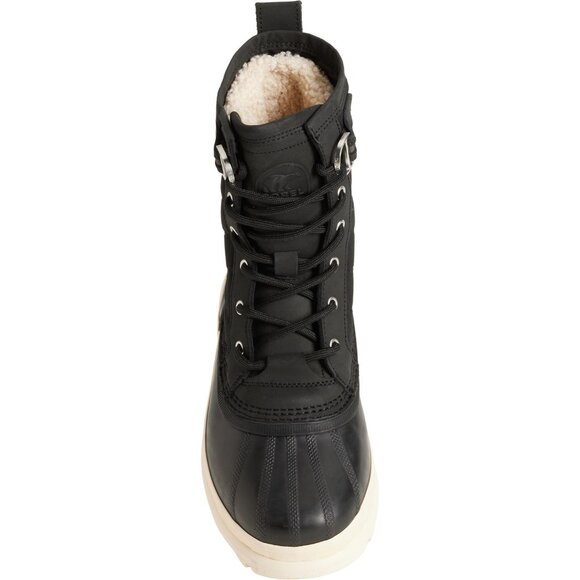 NEW SOREL Caribou Royal Waterproof Boots Black/Chalk for women 2511 8S4 - Picture 2 of 6